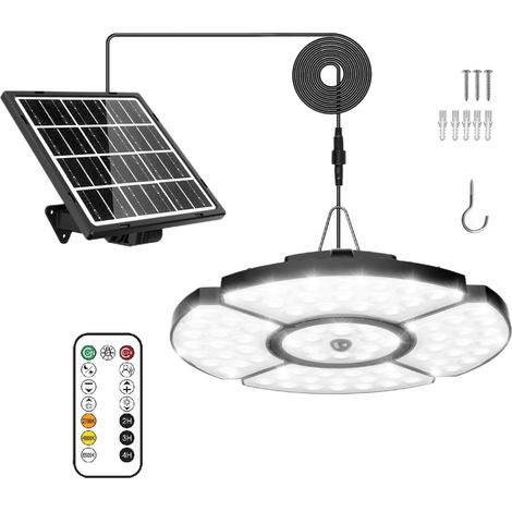 1 Lampe Solaire, 200 LED, Panneau Monocristallin, Détecteur De Mouvement, IP65, Pour Jardin, Terrasse (1/5)