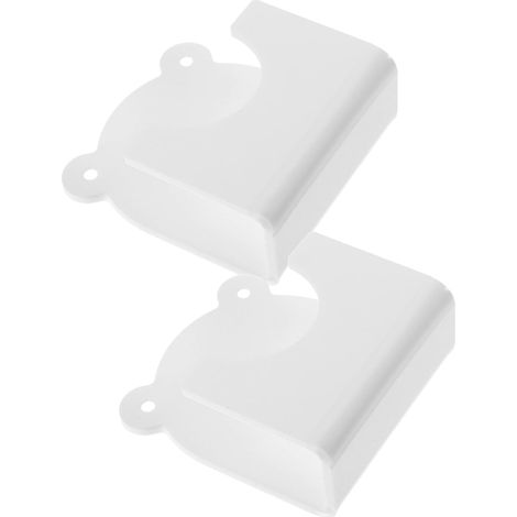 TOYANDONA Lot de 2 supports de tringle à rideau de douche en acrylique blanc avec base large et rainure incurvée pour cuisines (1/5)