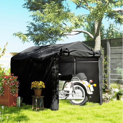 Tienda garaje impermeable con puerta enrollable, 220 x 157 x 165 cm, negra HAVRYA (1/5)