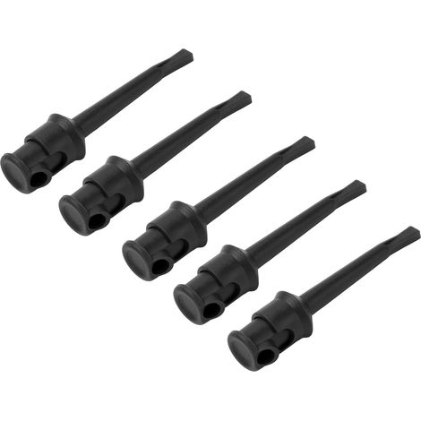 10 J.30007 Prüfklemmen für Multimeter, Löthakenklemmen, elektronische Spannungs- und Schaltungsprüfung, 10er-Pack, Schwarz (1/5)