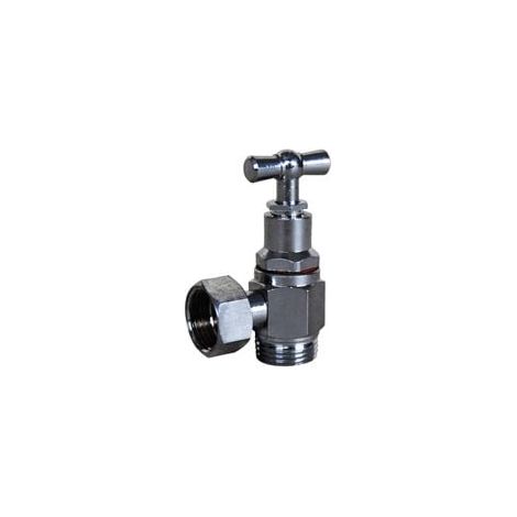 robinet arrêt - pour wc - equerre - diamètre 12 x 17 - laiton chromé - altech 4071050