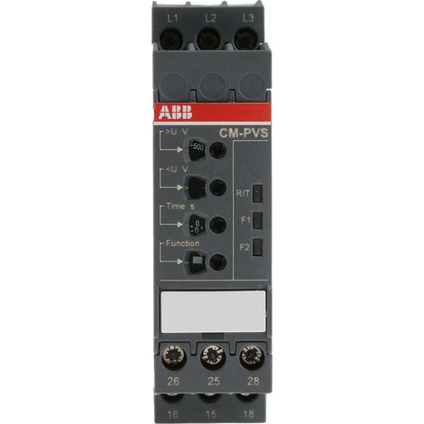 Relais de contrôle de réseaux triphasés ABB série CM-PVS, triphasé, 2 RT, 0,1 30s ( Prix pour 1 ) (1/2)