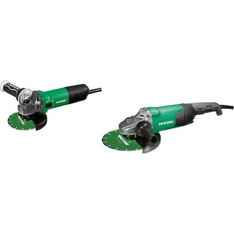 Lot 2 meuleuses HiKOKI Ø230 mm 2200W + Ø125 mm 1200W ZLOT0008B