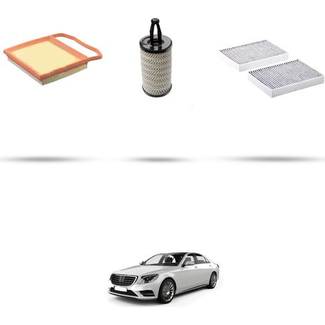 Kit tagliando 3 filtri compatibile con Mercedes Classe S (W222,A217,C217) 560e 350kw Dal 2018 (1/5)
