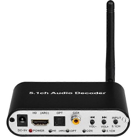 Décodeur audio 5.1 DAC651C, récepteur Bluetooth 5.0, convertisseur extracteur compatible DTS, AC3, FLAC, APE HD vers HDMI, prise UE (1/5)