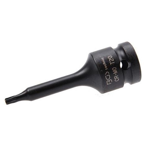 BGS Kraft-Bit-Einsatz Antrieb Innenvierkant 12,5 mm (1/2") T-Profil (für Torx) T20 - 5480-T20