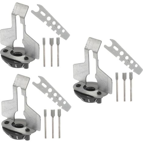 3ensembles Kit Affûtage De Tronçonneuse avec Disque De Meulage Et Adaptateur Outil De Ponçage Électrique pour Affûtage De Chaînes De Tronçonneuse Et Outils De Jardin (1/5)