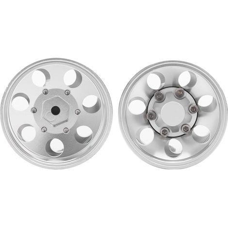 Jantes et moyeux avant/arrière 7 rayons pour remorque Tamiya 1/14, pièces RC camion tracteur (1/5)