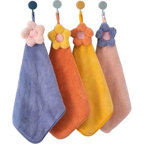 Lot de 30 petites serviettes de 30 x 30 cm avec boucles de suspension. (1/5)