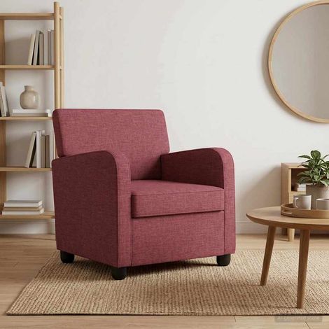 vidaXL Poltrona Rosso Vino Tessuto (1/5)