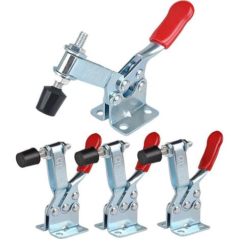 GH-201-B - Lot de 4 sauterelles à serrage vertical avec base horizontale - Capacité 90 kg (1/5)