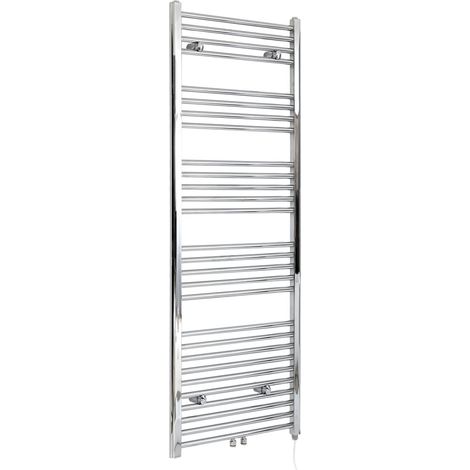 Hudson Reed Neva - Sèche-Serviettes Design Électrique Moderne - Raccordement Central - Chromé  - 160 cm x 50 cm