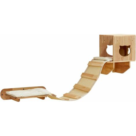 Nobby Kletterelement für Katzen Hängebrücke mit Kuschelhöhle und Plattform Aci (1/2)