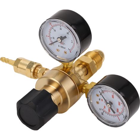 Régulateur de gaz Argon CO2 avec tuyau de 6,6 pieds et manomètre CGA580 entrée 5/8-18unf sortie 0-315BAR entrée 0-10BAR sortie (1/5)
