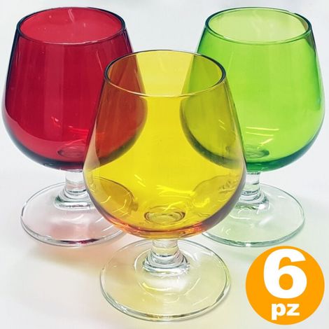 Set 6 Gousses Globe Sweet Couleur Verre Boisson Liqueur Distillée Biscuits