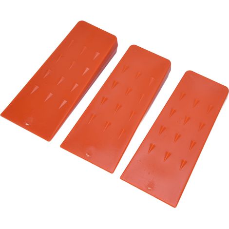 Set mit 3 20 cm langen Forstfällkeilen, sichere Schnittecken für die Kettensäge (1/5)
