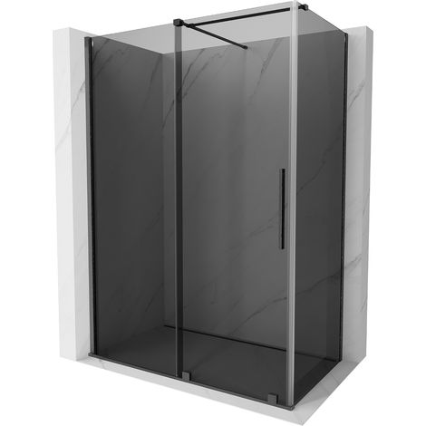 Mexen Velar cabina doccia scorrevole 140 x 80 cm, grafite, grigio scuro spazzolato - 871-140-080-41-66 (1/5)