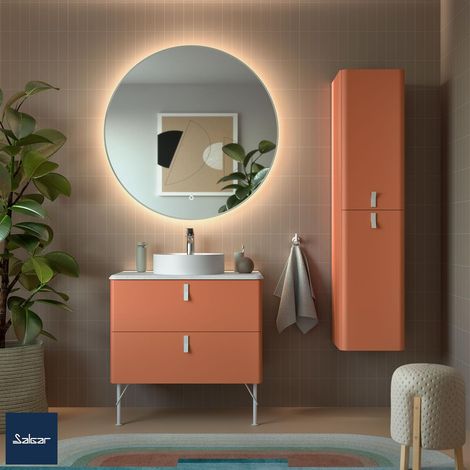 Schrank wandhängend UNIIQ 800 2 Schubladen mit Softeinzug TERRACOTA 797 x 540 x 450 mm (1/2)
