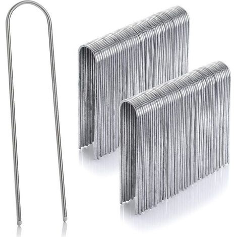 YMYNY Lot de 50 piquets de Fixation en Acier galvanisé Inoxydable H100mm, L25mm, Ø2,9 mm (1/4)