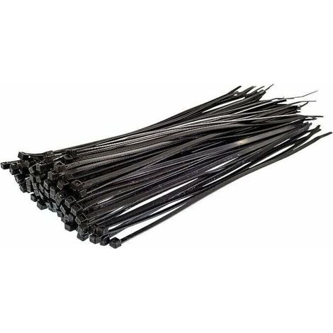 Collier de Serrage en Nylon - 300 mm x4mm - Noir - Attache Câble Résistant aux UV - Serre-Câbles - Lot de 250 Pièces