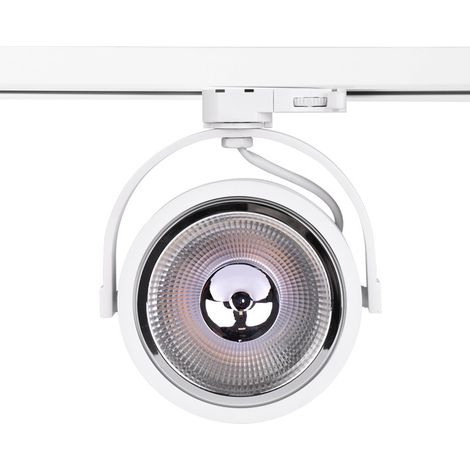 Support spot sur rail triphasé ampoule AR111 GU10 - Blanc (1/5)