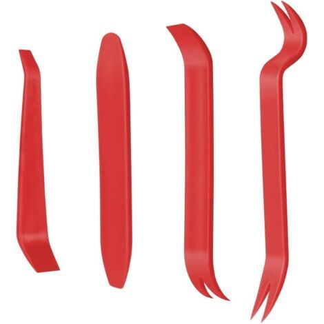 4Pcs Outil Demontage Garniture Voiture, Outils Plastique Dur, Professionnel Voiture Démontage Installation Outil Kit pour Voiture Radio Audio, Tableau de Bord, Installateur Pry Outil (1/5)