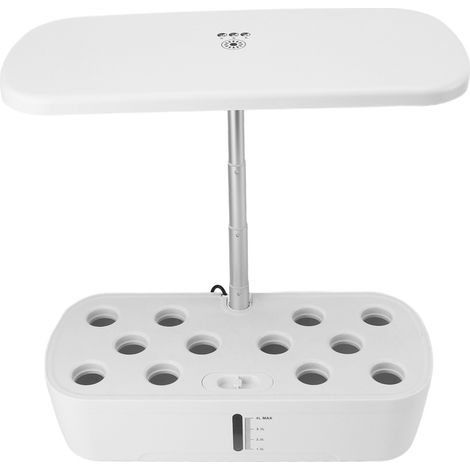 Système de culture hydroponique en pot ABS 12 godets, kit de jardinage d'intérieur sans terre avec lampe de croissance LED pour la maison (1/5)