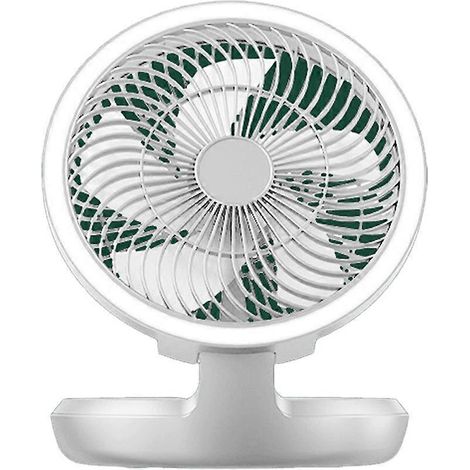 Petit ventilateur de bureau, ventilateur USB, petit ventilateur de table personnel silencieux pour chambre, bureau, maison, pliable - Blanc (1/5)