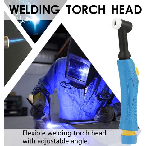 Torche de soudage TIG WP-18 refroidie à l'eau, corps flexible avec bouton marche/arrêt (1/5)