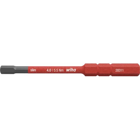 Wiha Inserto slimBit electric Esagonale 4.0 mm x 75 mm (37225)