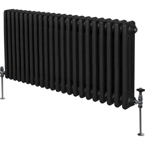Traditional 3 Column Radiator - 600 x 1012mm - Black