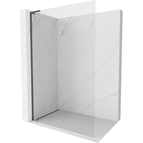 Paroi de douche Mexen Kioto-X L Walk-in 70 x 200 cm, transparent 10 mm, gris fusil brossé - 800-070-107-66-00-X (1/5)