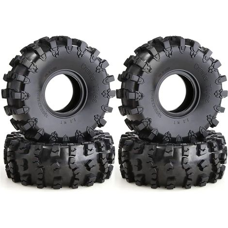 4 PièCes SéRies 150MM 2.2 Caoutchouc Gros Pneus Pneus de Roue pour 1/10 TéLéCommandéE Chenille Voiture Axial Wraith SCX10 Capra TRX4 TRX6 D90 (1/5)