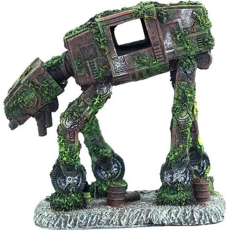 Aquarium Decoration Imperial Walker Transport Robot Decoration - Aquarium Robot Cave Ornament