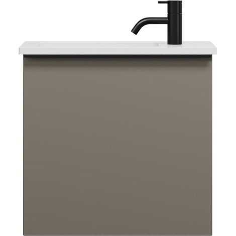 burgbad Eqio lavabo de fundición mineral con mueble bajo para