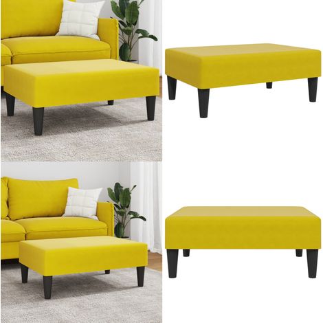 Fußhocker Gelb 77x55x31 cm Samt - Samtsessel - Hocker Gelb - Beistelltisch - Couchtisch - Wohnzimmer Dekoration - Home & Living (1/5)