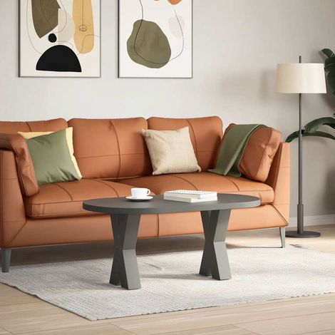 Maison Exclusive - Couchtischbeine X-Form 2 Stk. Anthrazit 28x(42