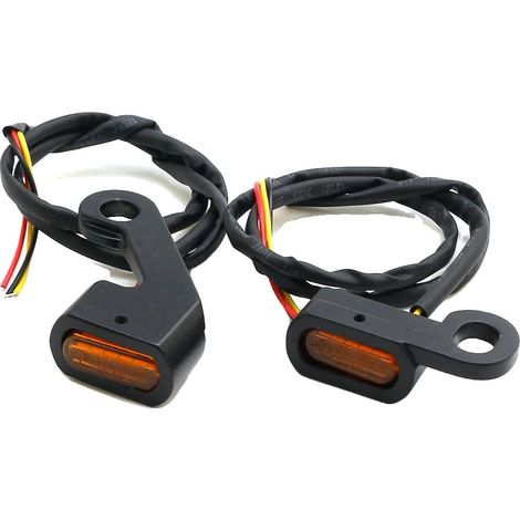 Indicatori di direzione, design mini, LED ad alta visibilità, neri (1/2)