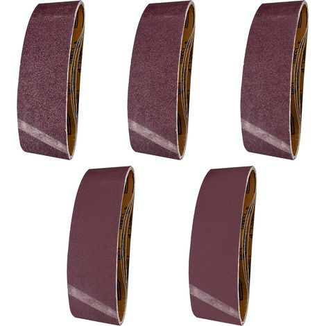 20 bandas de lija de 75 x 533 mm, bandas de lija para lijar y pulir con lijadora de banda (4 granos: 40/60/80/120/180) (1/4)
