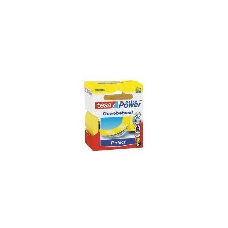 Tesa © Cinta Adhesiva de Tela Extra Power Banda de Tela, 2,75 M X 38 mm, Amarillo,