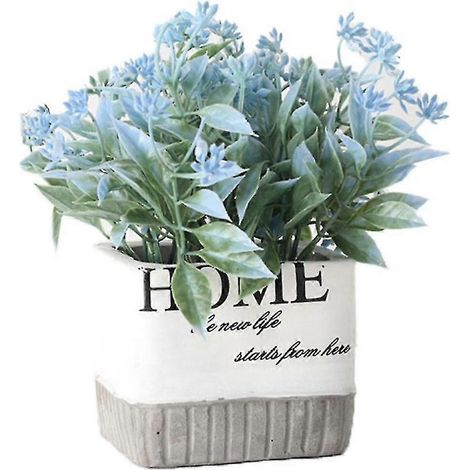Plantes artificielles vertes en pot, plantes en pot en ciment pour la maison, b (1/5)