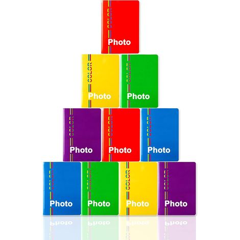 Lot de 10 albums photo 10 x 15 cm pour accueillir 400 photos 10x15 cm. New Edition. Couleurs assorties (10, 10x15) (1/5)