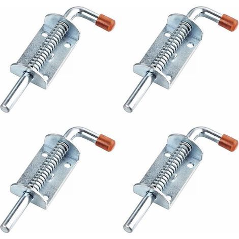 Lot de 4 accessoires de modification de remorque pour fermeture éclair - Poignée de remorque épaisse de 10 mm - Boucle à ressort - Serrure de remorque UTV (Argent, taille unique) (1/5)