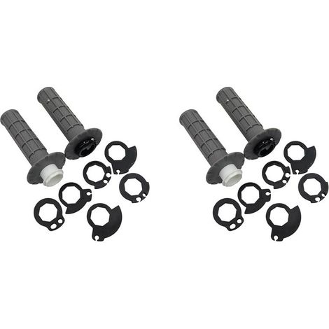 Adatto a 4 manopole universali antiscivolo per manubrio moto, con clip di fissaggio, manopole grigie per manubrio motocross.