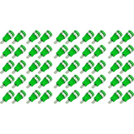 50 prises banane 4mm haute intensité décharge longue durée de vie bonne transmission accessoires de test électrique vert (1/5)