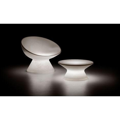 Fade Coffee Table Light white - No - No - Per uso esterno tavolo tavolino basso per interno esterno originale Plust in polietilene di design moderno bar caffè ristorante hotel (1/2)