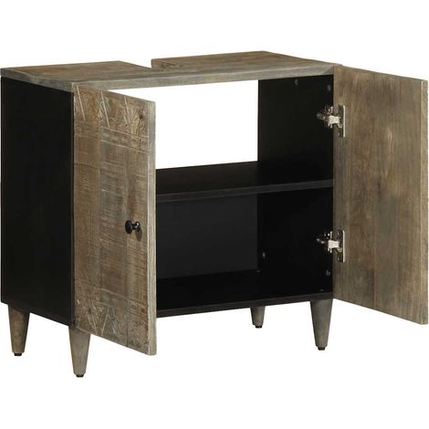 Waschbecken/Waschmuschel/Waschtischunterschrank 62x33x58 cm Massivholz Mango (1/5)