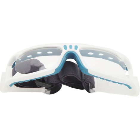 Stoßfeste und beschlagfreie Sportbrille mit verstellbarem Riemen, blau, ideal für Basketball, Laufen und Radfahren. (1/5)