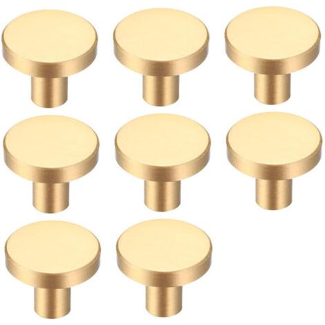 8PCS Bouton de Meubles Poignee Meuble Laiton Bouton 30x20mm Tiroir Poignée Boutons de Tirage Rond Boutons de Porte avec vis de 25mm (1/5)