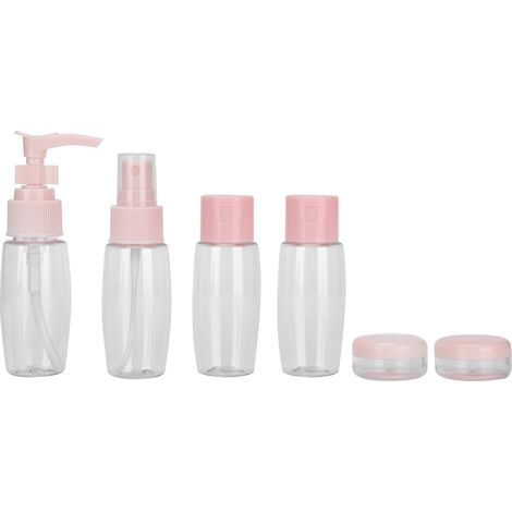 Lot 6 flacons pulvérisateurs rechargeables transparents, vaporisateurs liquides pour voyage et solution nettoyante. (1/5)